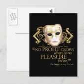 シュリーウ引用文のチーミング(金ゴールド版) ポストカード (正面/裏面)