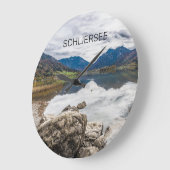 シュリーゼバヴァリアレイクドイツパノラマスーベリーホテル ラージ壁時計 (傾斜)