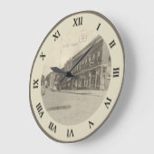 シュリーヴオハイオポストカードクロック – 市場通り ラージ壁時計 (傾斜)