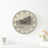 シュリーヴオハイオポストカードクロック – 市場通り ラージ壁時計 (ホーム)