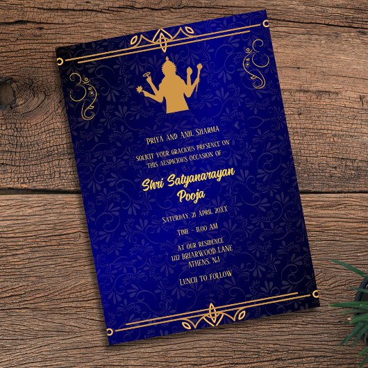 シュリ・サタナラヤンポハ・ヒンドゥー 招待状
