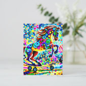 シュルカラフルアル・ホース・スケートボード ポストカード (スタンド正面)
