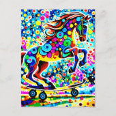 シュルカラフルアル・ホース・スケートボード ポストカード (正面)
