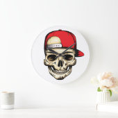 シュルキャップ赤 ラージ壁時計 (ホーム)