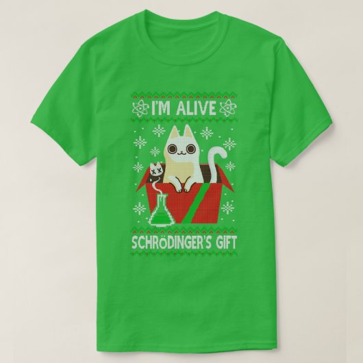 シュルダーギフト醜いクリスマスセーター科学ch tシャツ (デザイン正面)