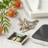 シュルポップ・アートのレアリスフローティングアンブレラガール キーホルダー (側面)