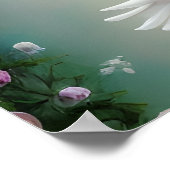 シュルポップ・アートのレアル結婚ホワイト鳩 ポスター (角)