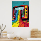 シュルポップ・アートのレアル・アート：レインボー・オン・スクリーン ポスター (キッチン)