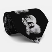 シュルユニークレアル馬の水と満月 ネクタイ (ロール)