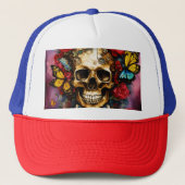 「シュルレアリスム:バスキアインスパイアトのスカル キャップ (正面)