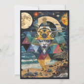 シュルレアルシアルシースケープミスティックブライダルシャワー 招待状 (裏面)