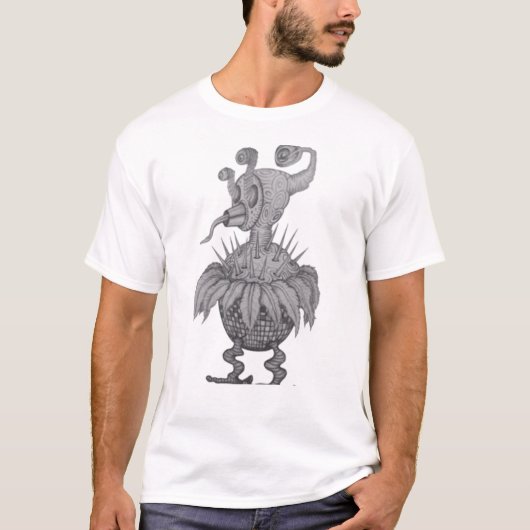 シュルレアル植物手書きアート Tシャツ (正面)