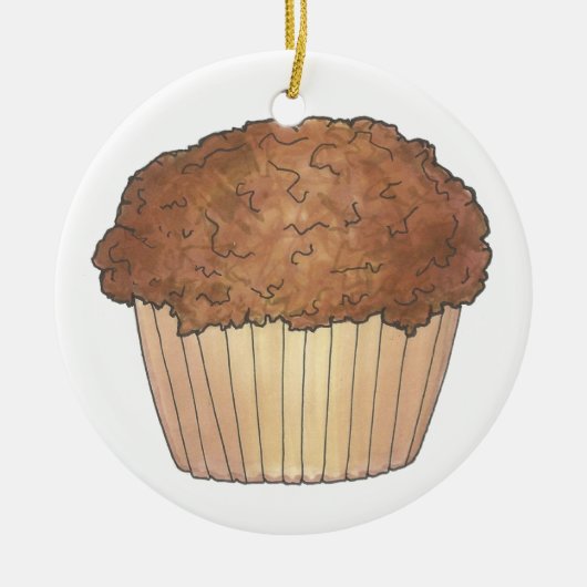 シュルーセルクラムブマフィンバイ焼いたベーカリーベイカーフード セラミックオーナメント (正面)