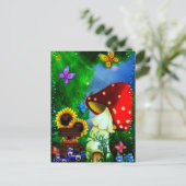 シュルームガリーお洒落ファンタジーアート ポストカード (スタンド正面)