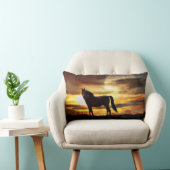 シュル素晴らしレアル・ホース・イン・ザ・ムーン装飾用クッション ランバークッション (椅子)