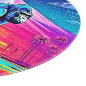 シュル鮮やかレアルなジャングルの中のネオン・ゴリラ カッティングボード (角)