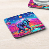 シュル鮮やかレアルなジャングルの中のネオン・ゴリラ コースター (左側)