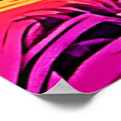 シュル鮮やかレアルなジャングルの中のネオン・ゴリラ ポスター (角)