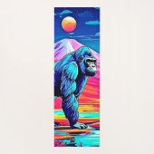 シュル鮮やかレアルなジャングルの中のネオン・ゴリラ ヨガマット (裏面)