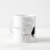 シュレおもしろいディンガーの猫が角に コーヒーマグカップ (正面左)