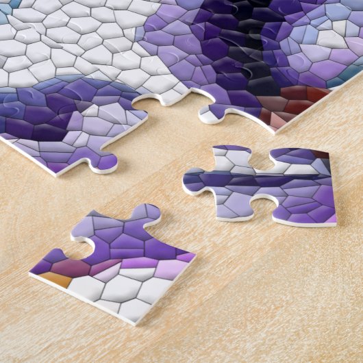 シュレアポップ・アートのリスモザイクパターン抽象芸術コンテンポラリー ジグソーパズル (側面)