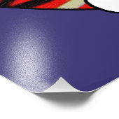 シュレアリズムかわいいゴシックスカルとクロスボーン フォトプリント (角)