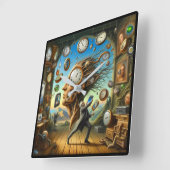 シュレアリズム スクエア壁時計 (傾斜)