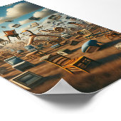 シュレアルな遊び場 – 明るい原色 ポスター (角)