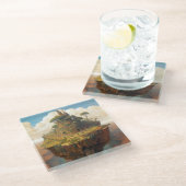 シュレアルアイランドランドスケープファンタジーアート ガラスコースター (アングル)