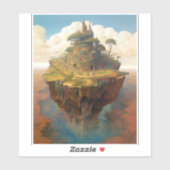 シュレアルアイランドランドスケープファンタジーアート シール (シート)