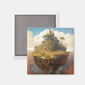 シュレアルアイランドランドスケープファンタジーアート マグネット (正面/裏面)