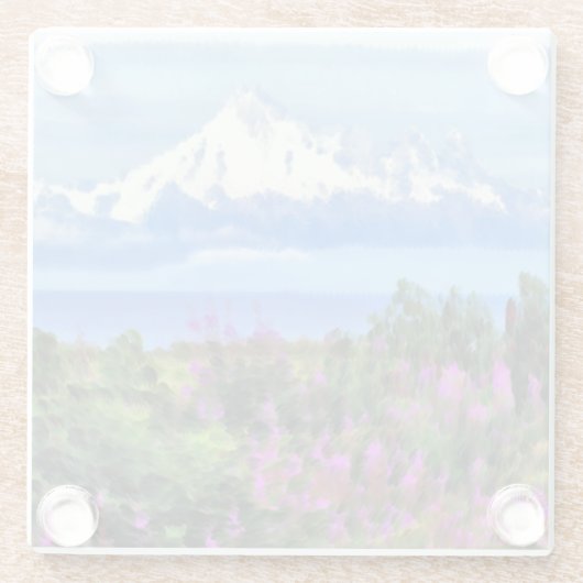 シュレアルアラスカン絵画ウィルダネス ガラスコースター (裏面)