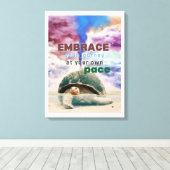 シュレアルアートタ感動的ートル引用文 キャンバスプリント (インサイチュ (ウッドフロア))