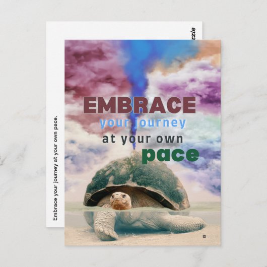 シュレアルアートタ感動的ートル引用文 ポストカード (正面/裏面)