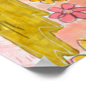 シュレアルガーデンフローラパステルインクアートアーティストプリント ポスター (角)