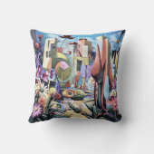 シュレアルガーデン – フローライラストレーションデザイン1 クッション (裏面)