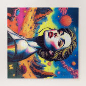 シュレアルコズミックウーマンポートレートジグソーパズル ジグソーパズル (横)