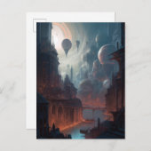 シュレアルシティファンタジーアート ポストカード (正面/裏面)