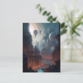 シュレアルシティファンタジーアート ポストカード (スタンド正面)