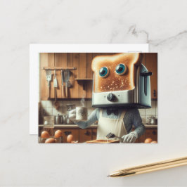 シュレアルトースターエッグブレックファーストパーソン ポストカード