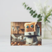 シュレアルトースターエッグブレックファーストパーソン ポストカード (スタンド正面)