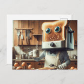 シュレアルトースターエッグブレックファーストパーソン ポストカード (正面/裏面)