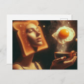 シュレアルトーストアンエッグブレックファーストウーマン ポストカード (正面/裏面)