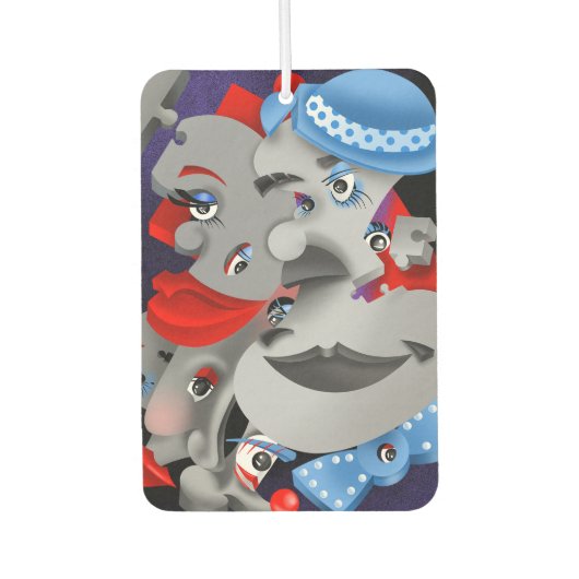 シュレアルパズル顔カーエアーフレッシュナー カーエアーフレッシュナー (正面)