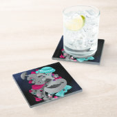 シュレアルパズル顔コースター ガラスコースター (アングル)