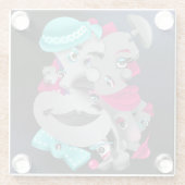 シュレアルパズル顔コースター ガラスコースター (裏面)