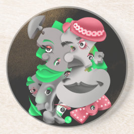 シュレアルパズル顔コースター コースター