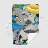 シュレアルパズル顔ゴルフタオル ゴルフタオル (インサイチュ)