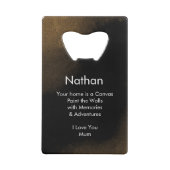 シュレアルパズル顔ボトルオープナー クレジットカード栓抜き (裏面)