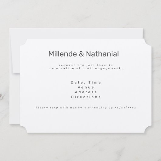 シュレアルファンタジーさくらんぼブロッサム婚約パーティ 招待状 (裏面)